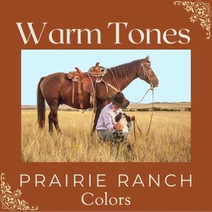 Rusty, burnt orange, and cream hues